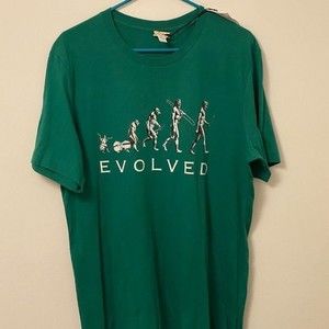 Canvas Bella-Canvas, Men's T-shirt, Size L, Green with Evolved on the front